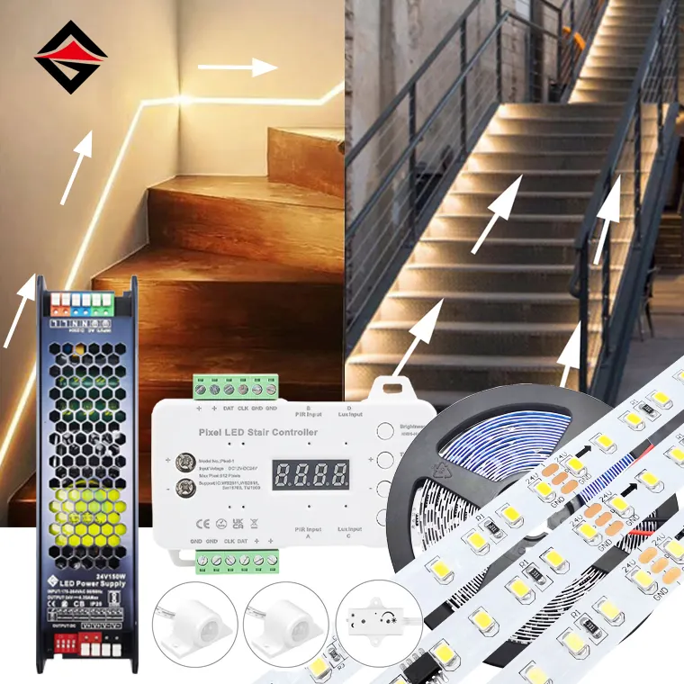 စိတ်ကြိုက်လွယ်ကူသော LED Stair Light Strip set set
