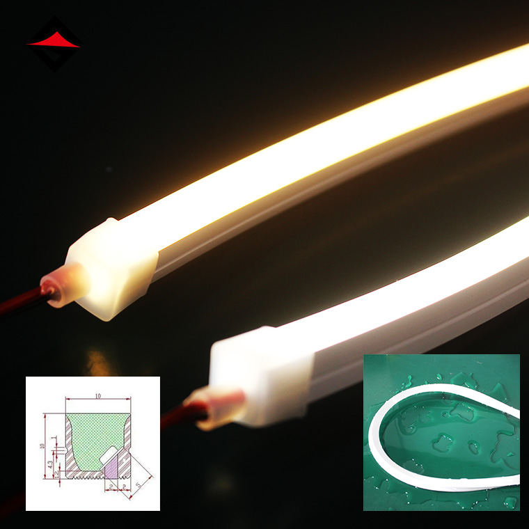 အရည်အသွေးမြင့် 10 * 10mm Lead Neon Light Strip